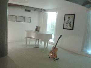 A replica of John Lennon's music room at The Beatles Story