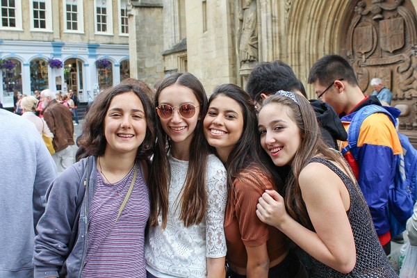 Carolina in Bath with Francesca (Italy) plus Maria and Laura (Brazil)