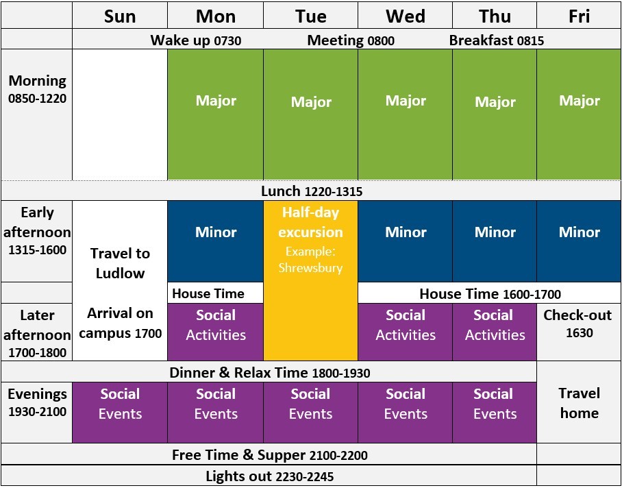 Residential timetable